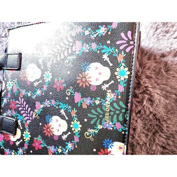 Like Dreams small Skull purse crossbody black with skulls multi color - Picture 12 of 14